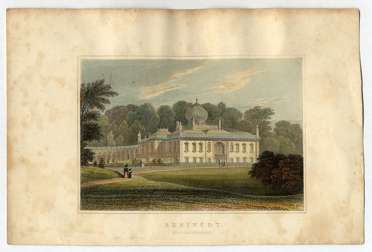 Casa Sezincote, Gloucester, 1823 de J.P. Neale