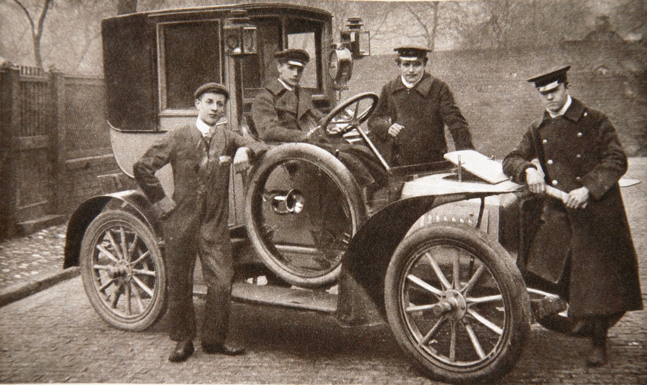 Primeiro táxi em Liverpool, Merseyside, 1906 de JP Wood