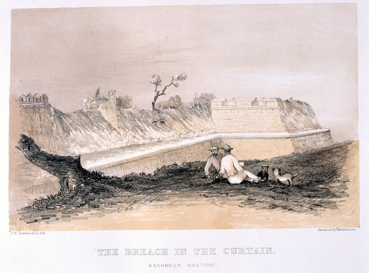 A brecha na cortina, publicada por T. McLean, 1858 de J.R. Turnbull