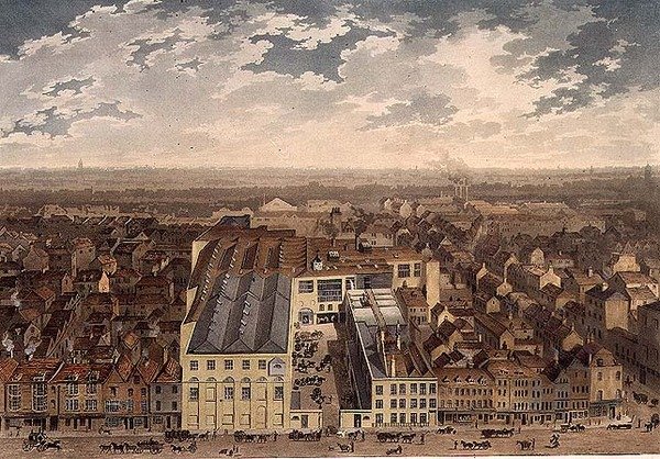 A View of the Genuine Beer Brewery, Golden Lane, publicado por R. Cribb de J.S. Barth