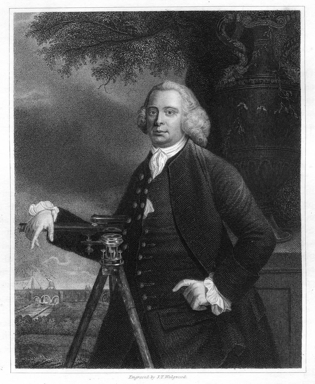 James Brindley, engenheiro civil inglês do século XVIII e construtor de canais, 1836 de JT Wedgwood