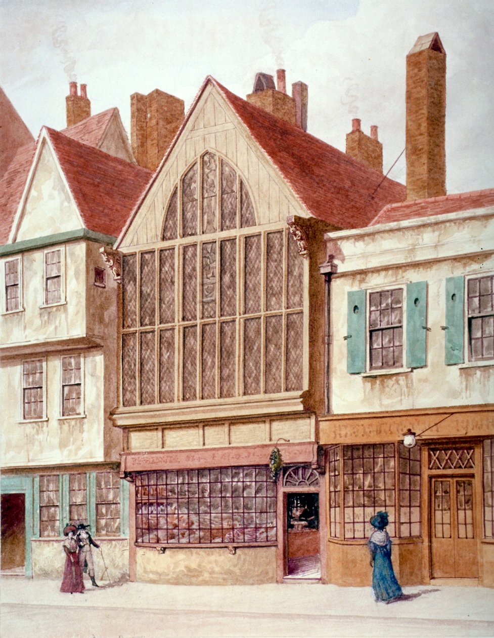 Vista do Trinity Hall, Aldersgate Street, Cidade de Londres, 1780. de JT Wilson