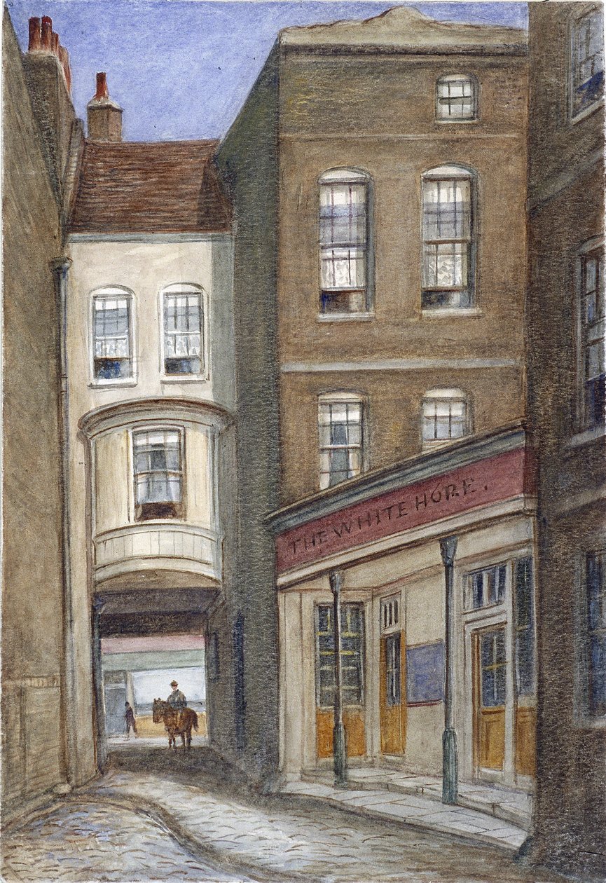 White Horse Inn, Fetter Lane, Londres, 1870 de JT Wilson