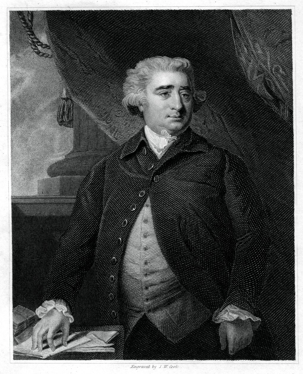 Charles James Fox, político britânico do whig, 1833. de J.W. Cook
