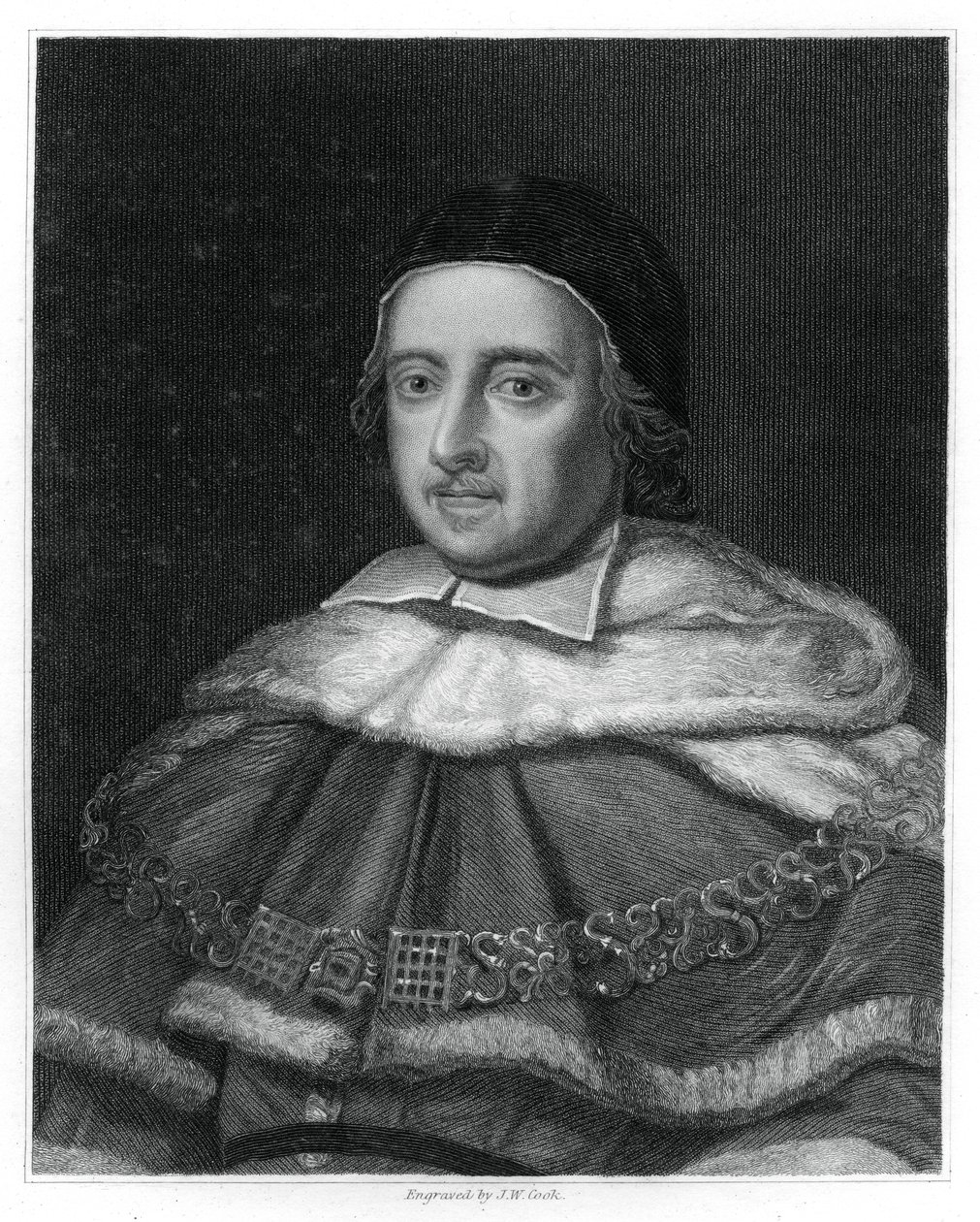 Sir Matthew Hale, Lord Chief Justice da Inglaterra, 1834. de J.W. Cook
