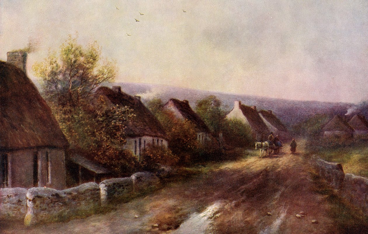 "A Tipperary Village", Irlanda, 1924-1926. de JW Gozzard