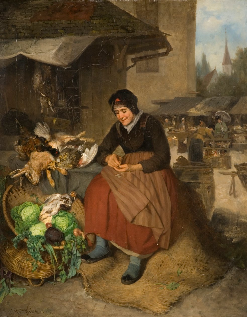 Contando seus ganhos, 1894 de J.W. Weben
