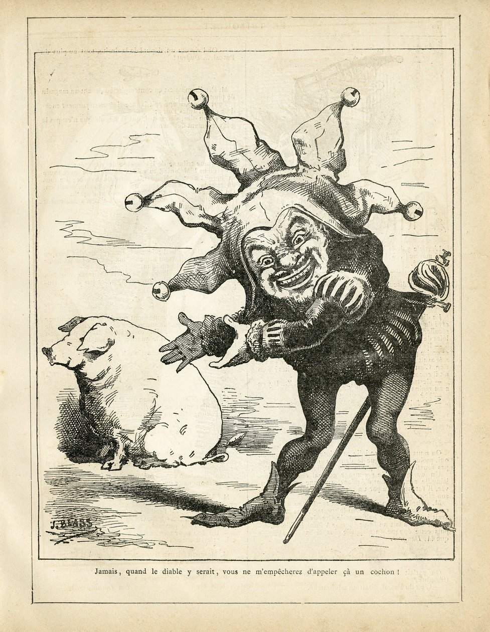 Ilustração de J. Blass" (1847-1892) em Le Triboulet de J. (1847 1892) Blass