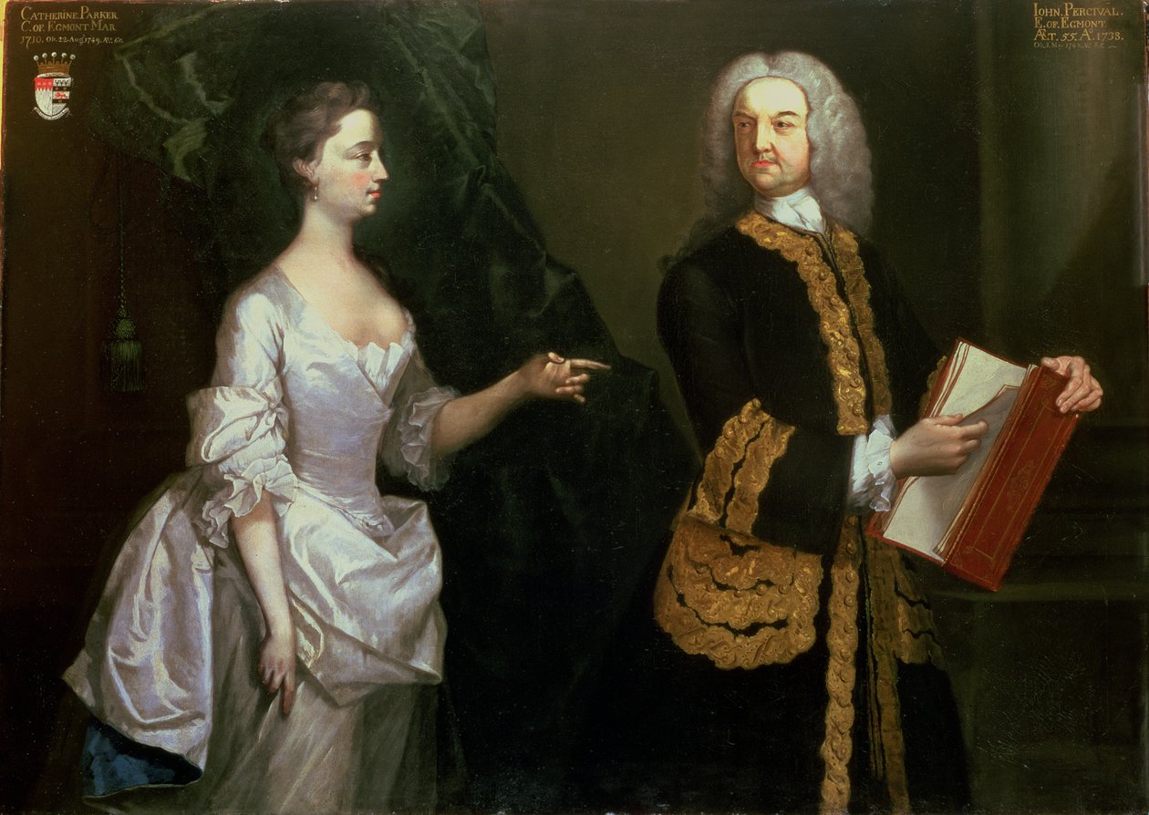 Retrato de Sir John Perceval, 1º Conde de Egmont de J. Aberry