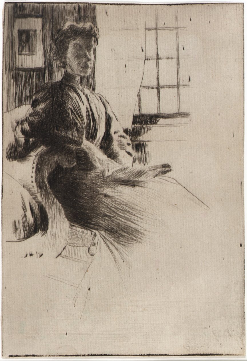 Junto à janela de J. Alden Weir