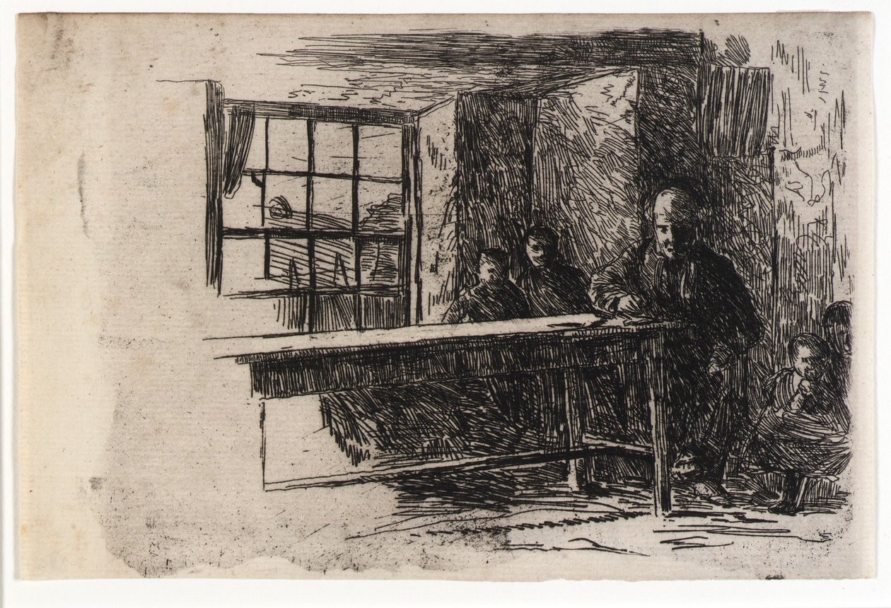 Cabana de pescador--Interior--Ilha de Man de J. Alden Weir