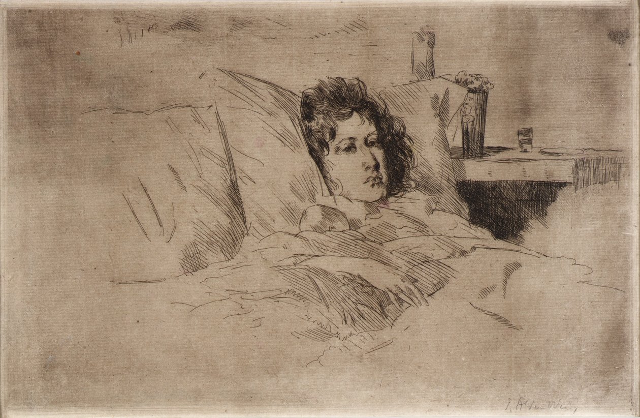 Mãe e bebé de J. Alden Weir