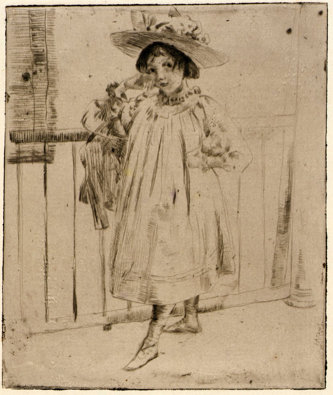 No alpendre de J. Alden Weir