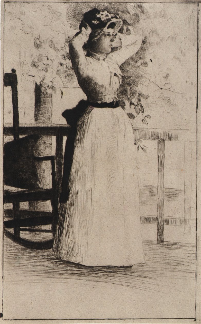 Retrato de Miss Hoe de J. Alden Weir
