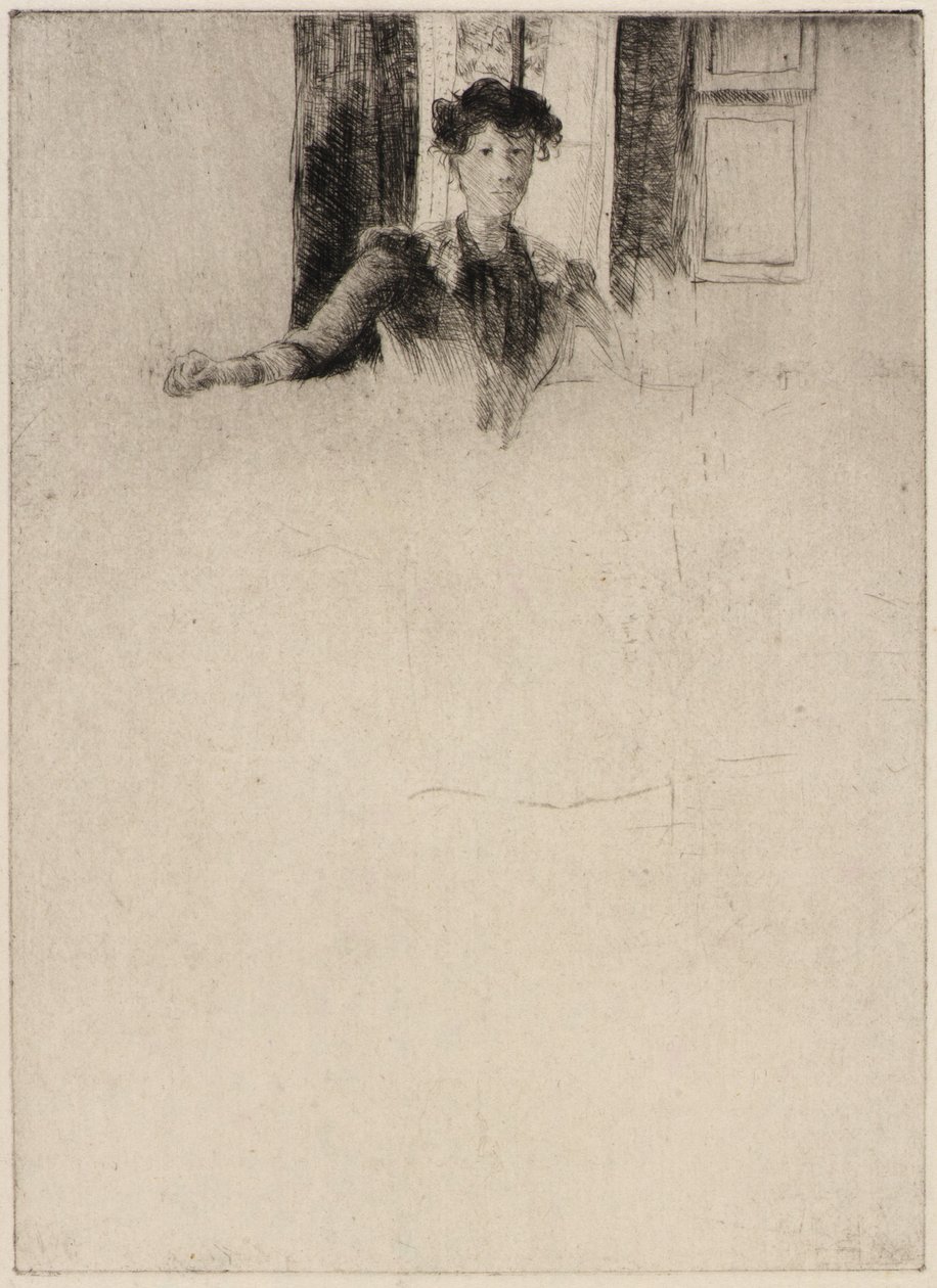 Esboço à janela de J. Alden Weir