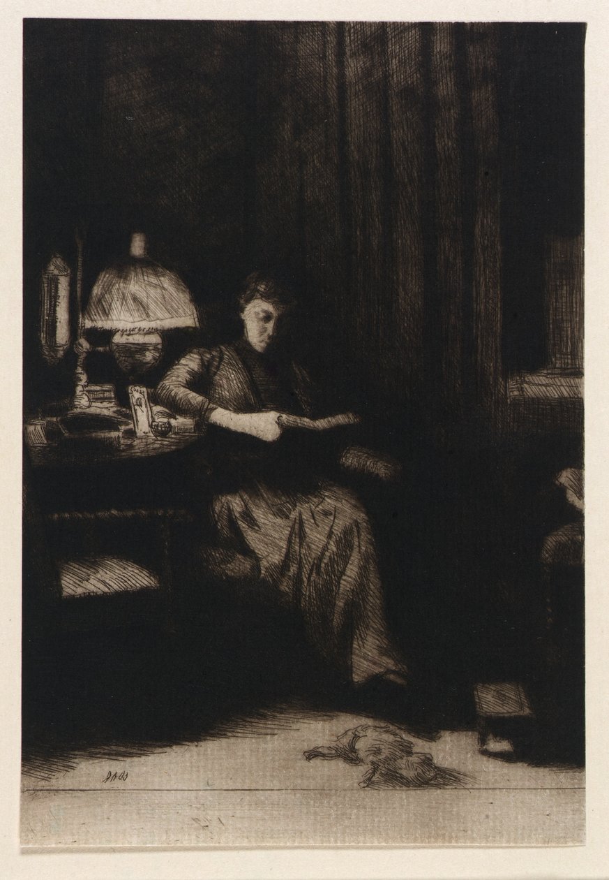 A lâmpada do entardecer de J. Alden Weir