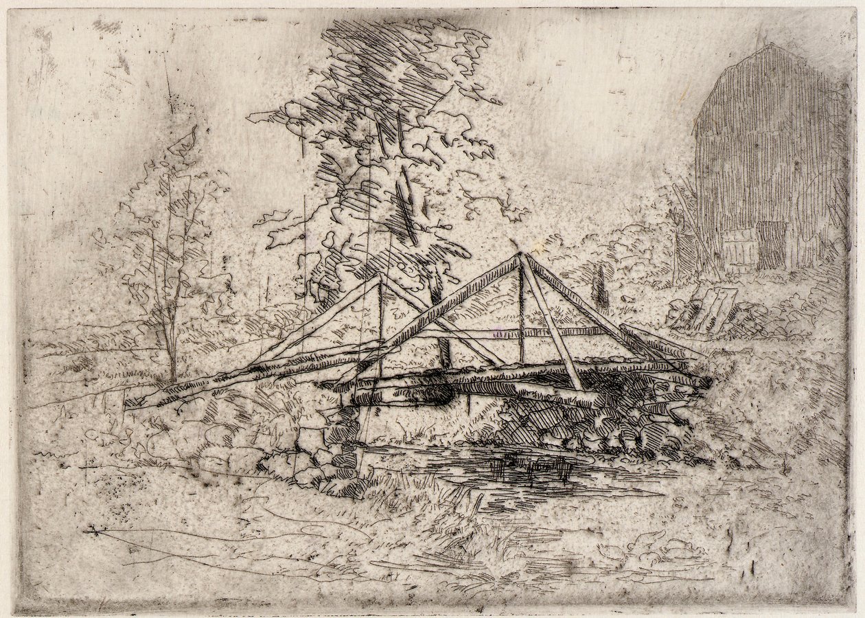 A ponte de madeira de J. Alden Weir