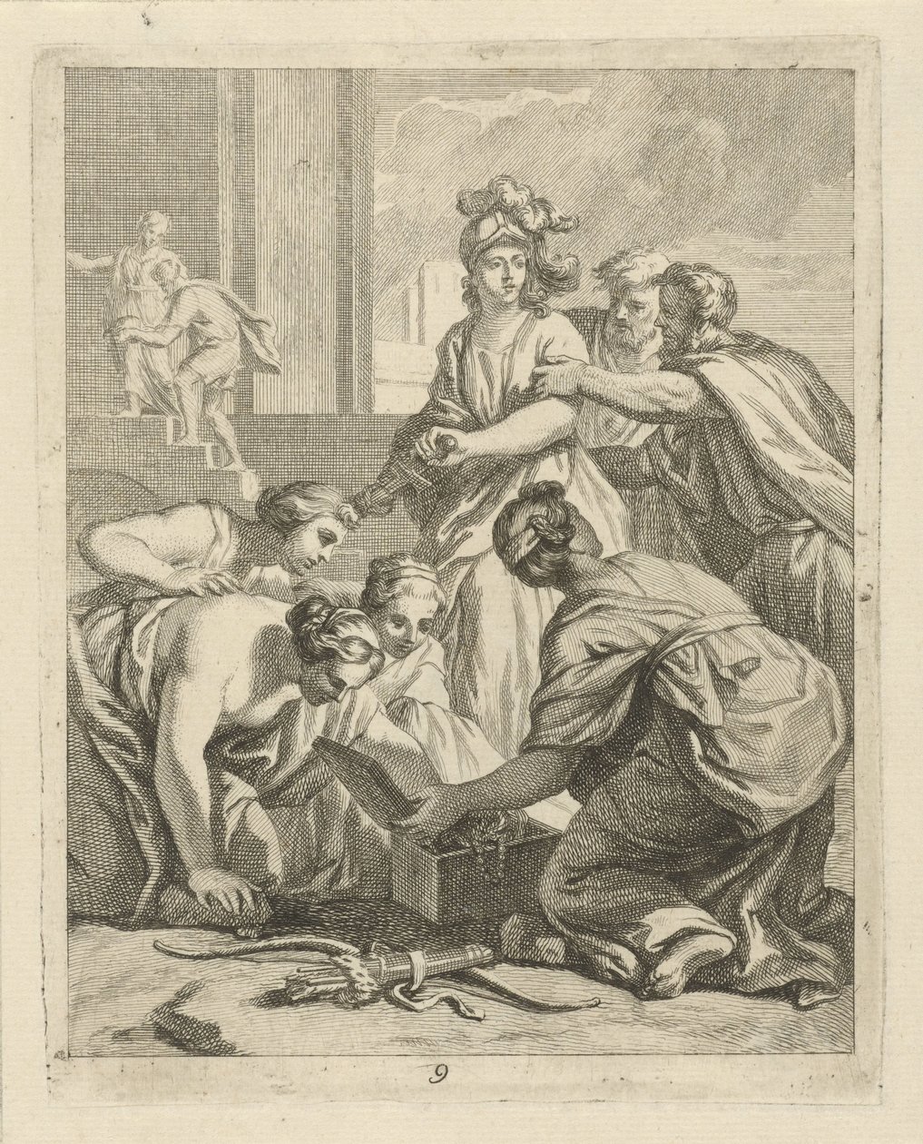 Aquiles e as filhas de Lycomedes
Cenas da vida de Aquiles (título da série)
Vitam et mortem Achilli (título da série) de J. Alexander Janssens