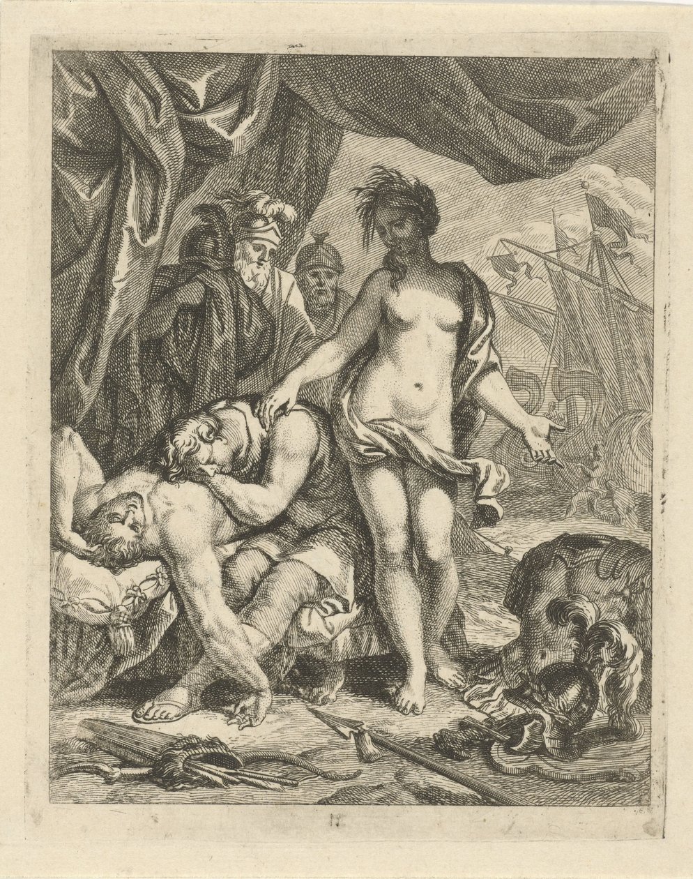Aquiles lamenta a morte de Pátroclo Cenas da Vida de Aquiles (título da série) Vitam et mortem achilli (título da série) de J. Alexander Janssens