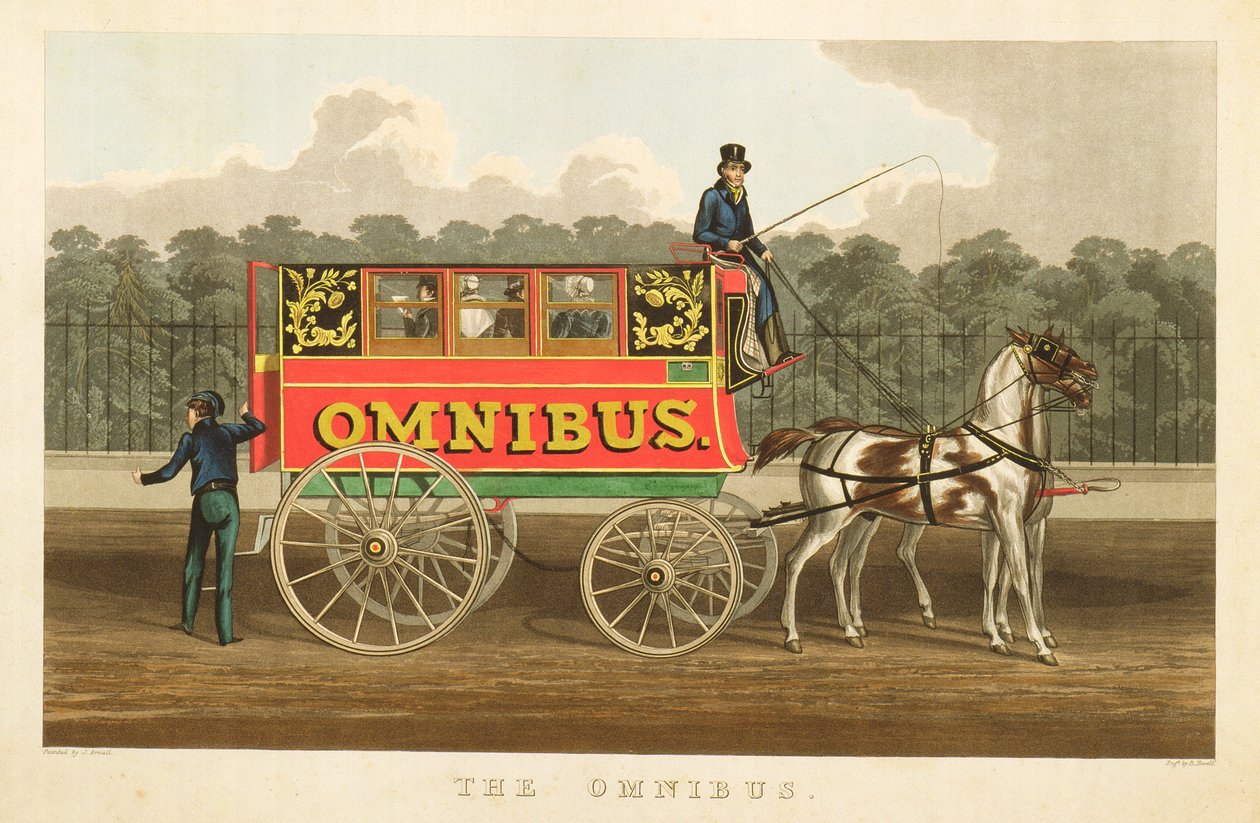 O Omnibus, gravado por Robert Havell, 1833 de J. Arnull