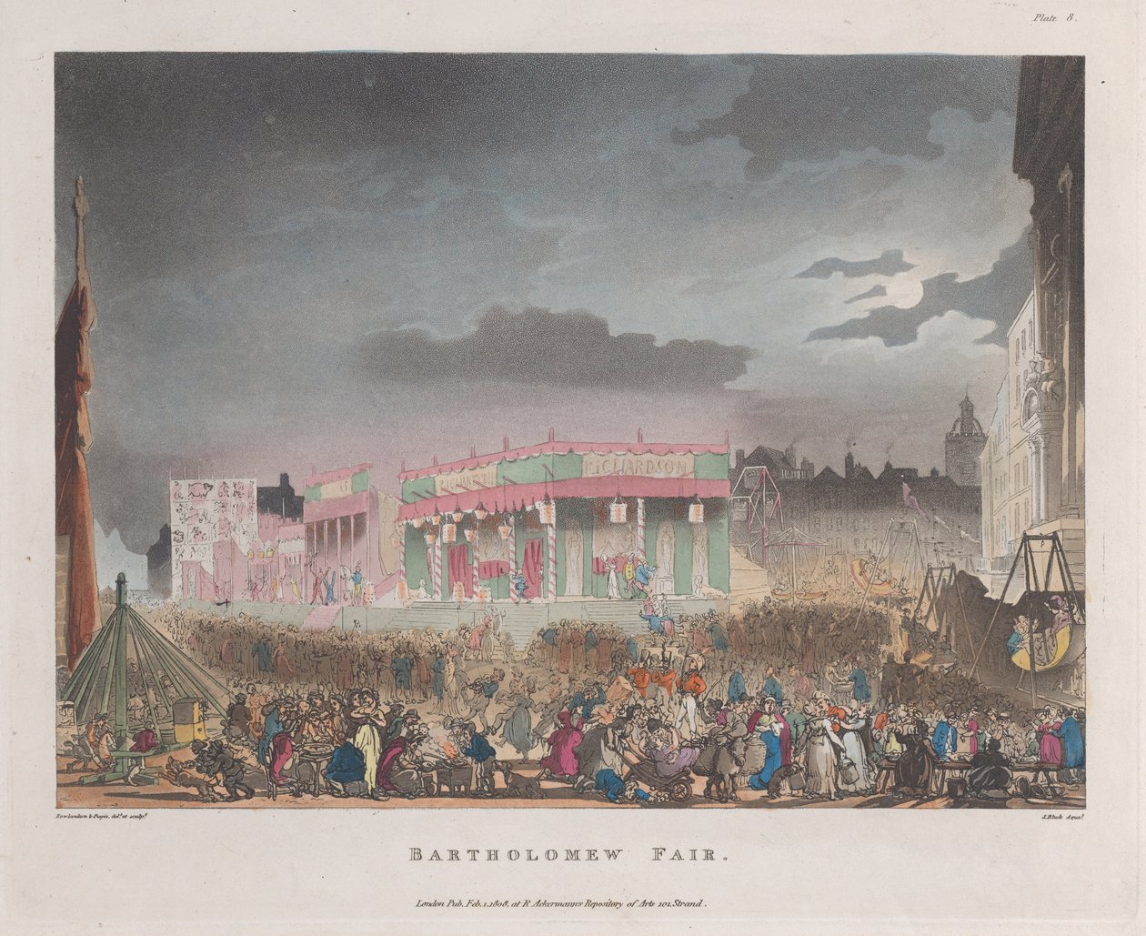 Bartholomew Fair, 1 de fevereiro de 1808., 1 de fevereiro de 1808. de J. Bluck