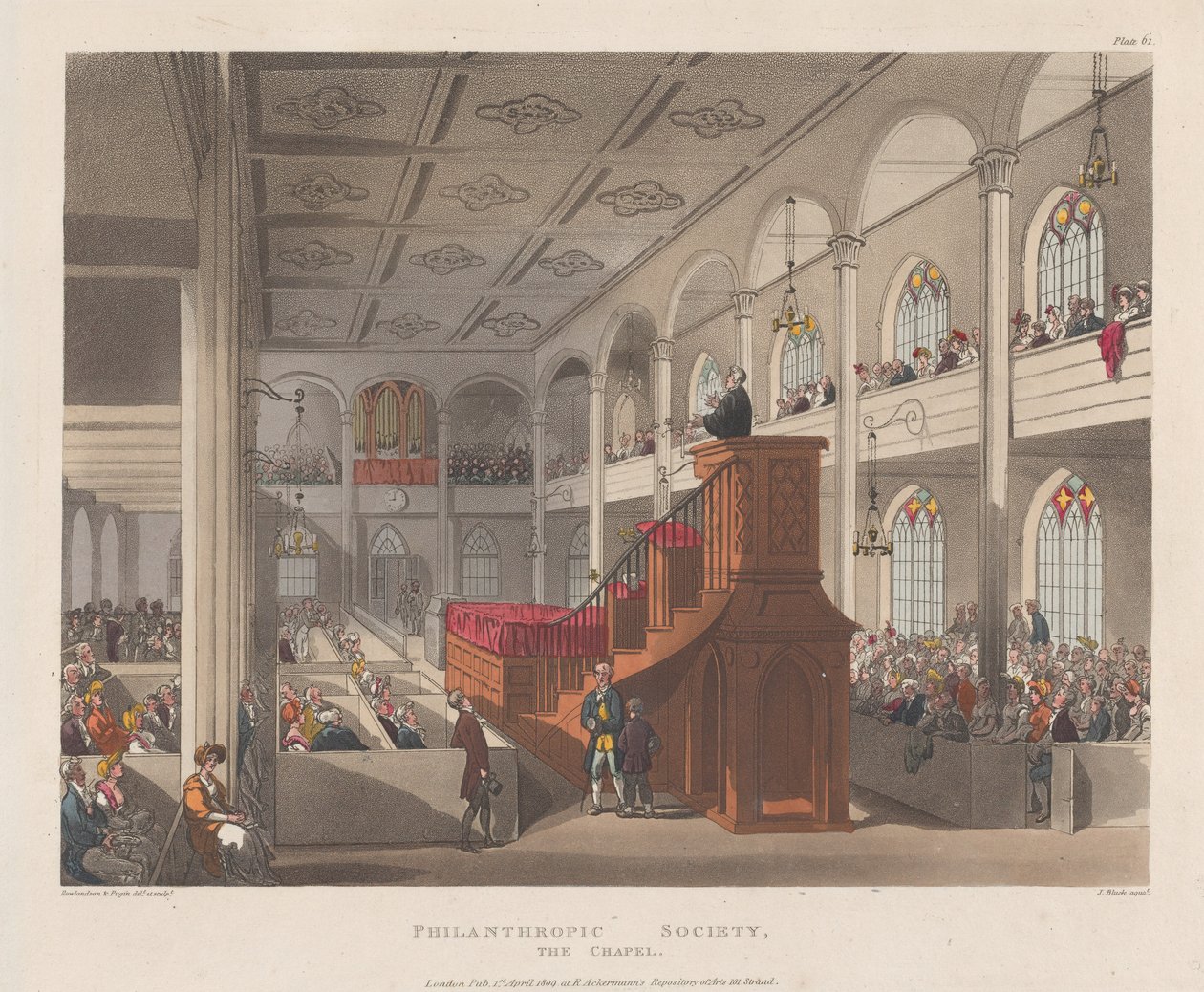 Sociedade Filantrópica, The Chapel, 1º de abril de 1809., 1º de abril de 1809. de J. Bluck