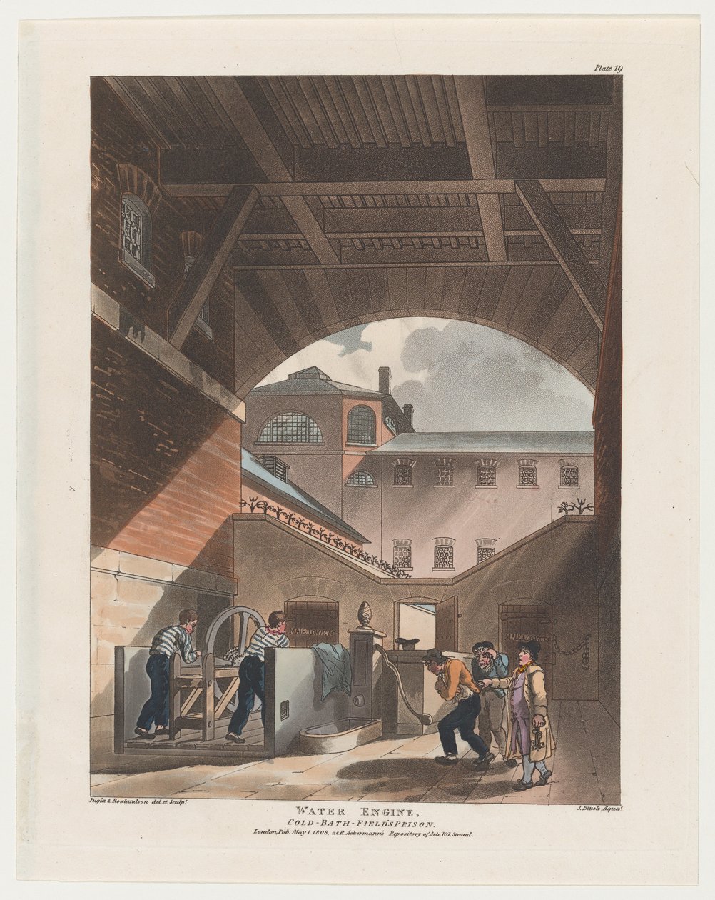 Máquina de Água, Prisão de Campo de Banho Frio, 1808., 1808. de J. Bluck