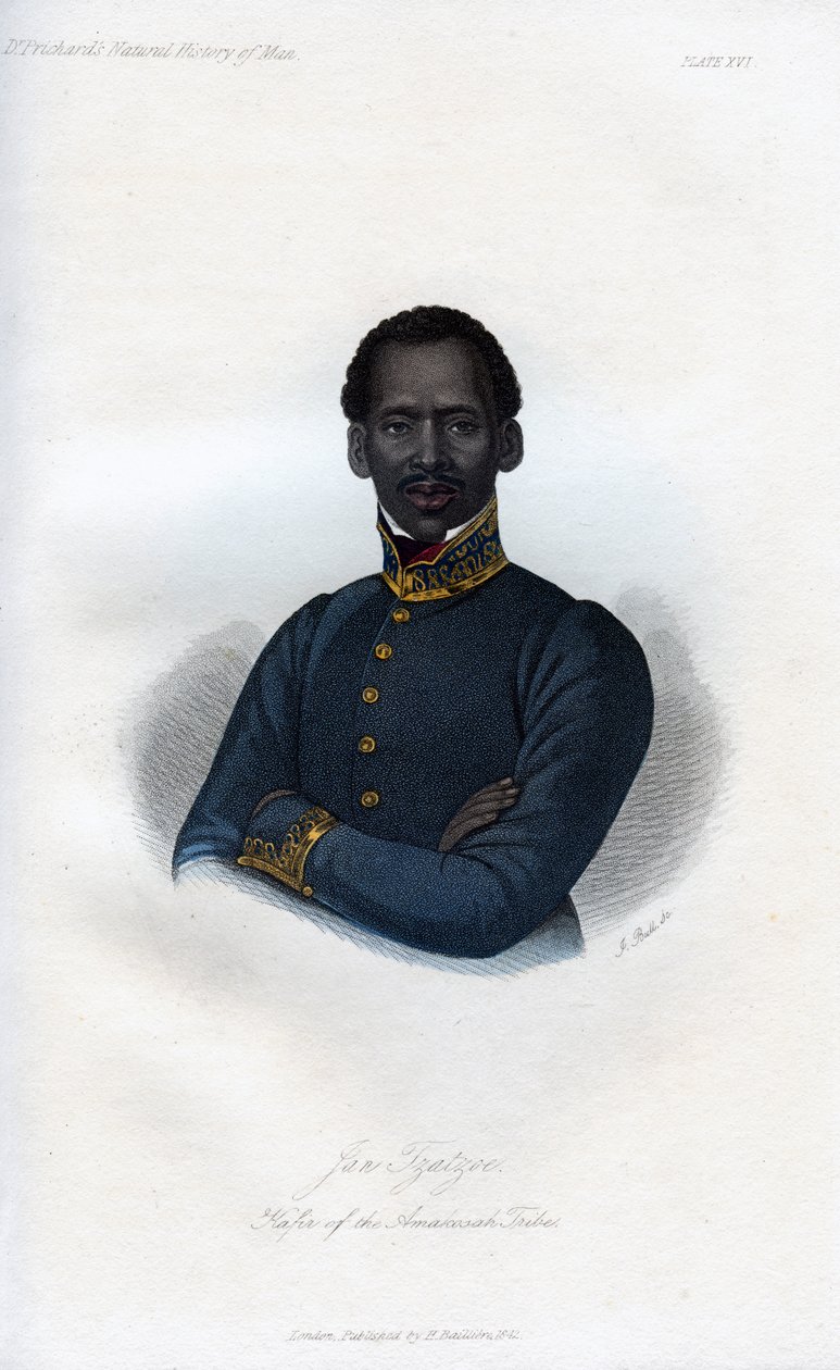 Jan Tzatzoe, Kafir da tribo Amakosah, 1848. de J. Bull