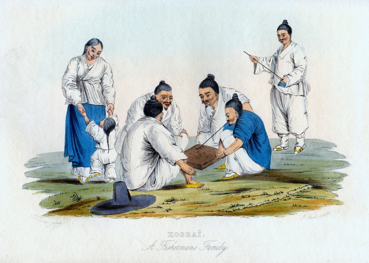 Koorai, uma família de pescadores, 1848. de J. Bull