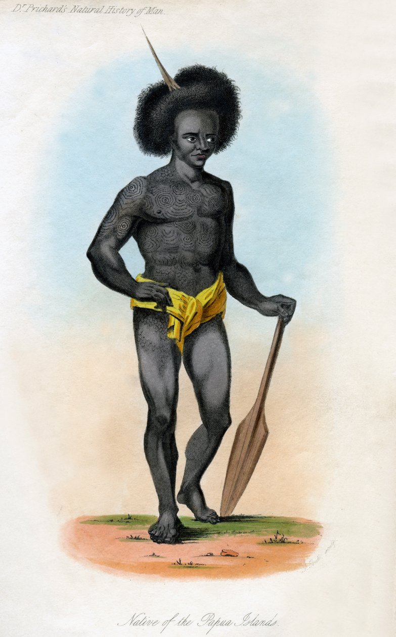 Nativo das Ilhas Papua, c1840. de J. Bull