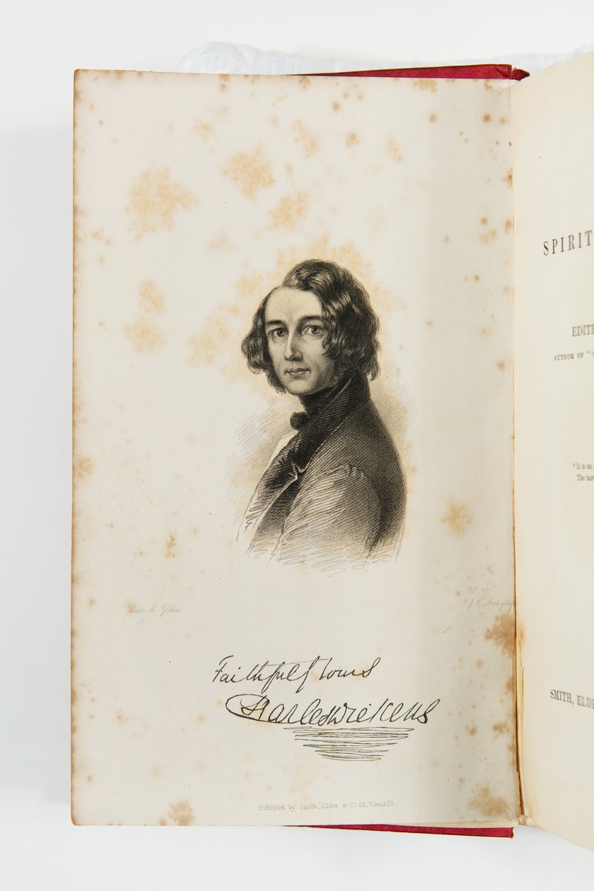 Gravura de Charles Dickens em Um Novo Espírito da Idade 1844 (gravura) de J. C. Armytage