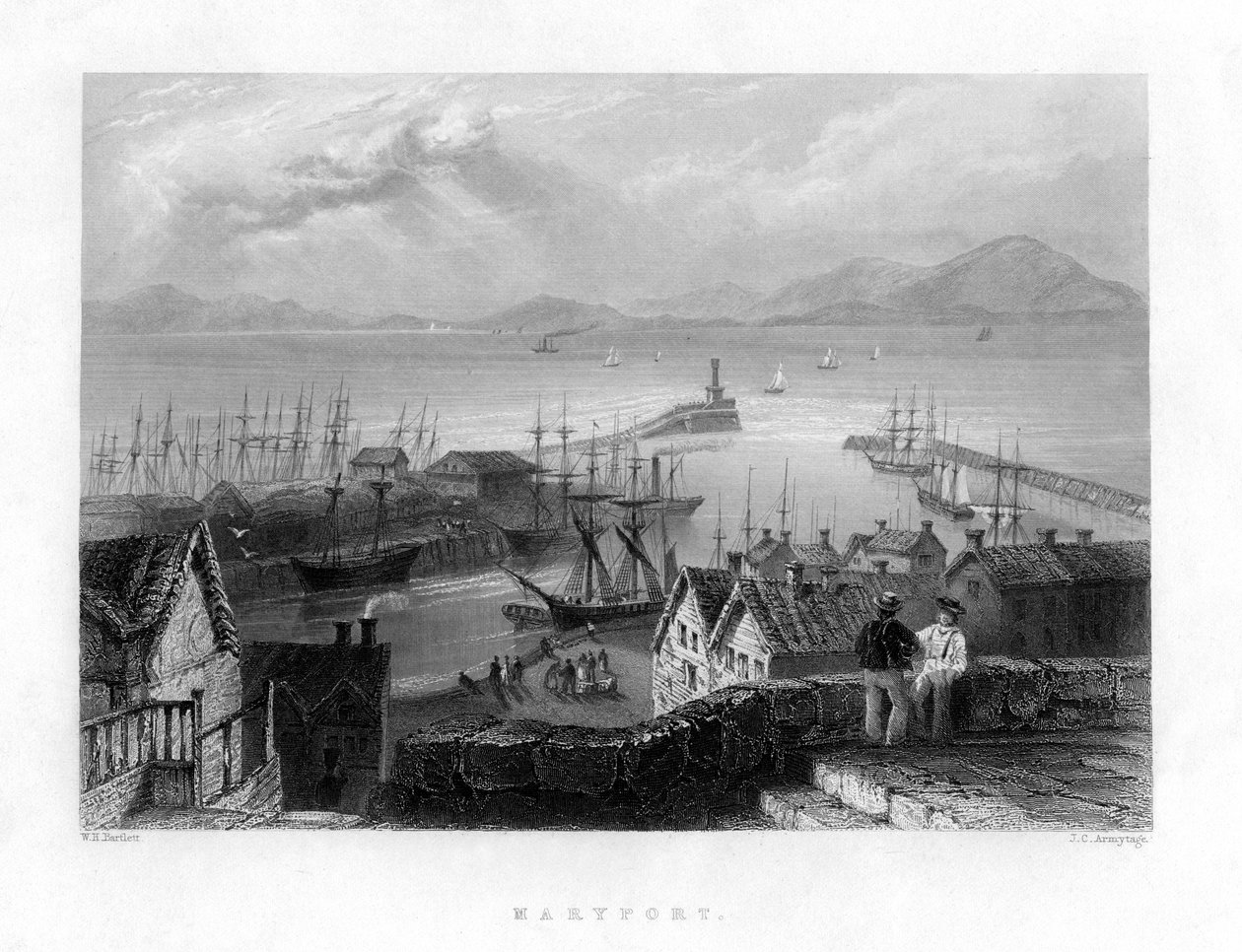 Maryport, Cumbria, Inglaterra, século XIX de J. C. Armytage