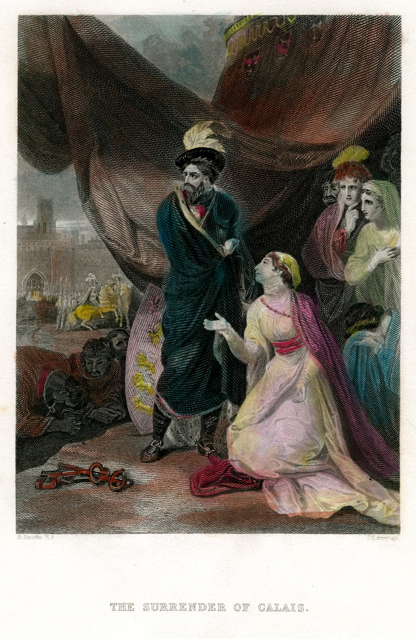 A rendição de Calais, século XIX de J. C. Armytage