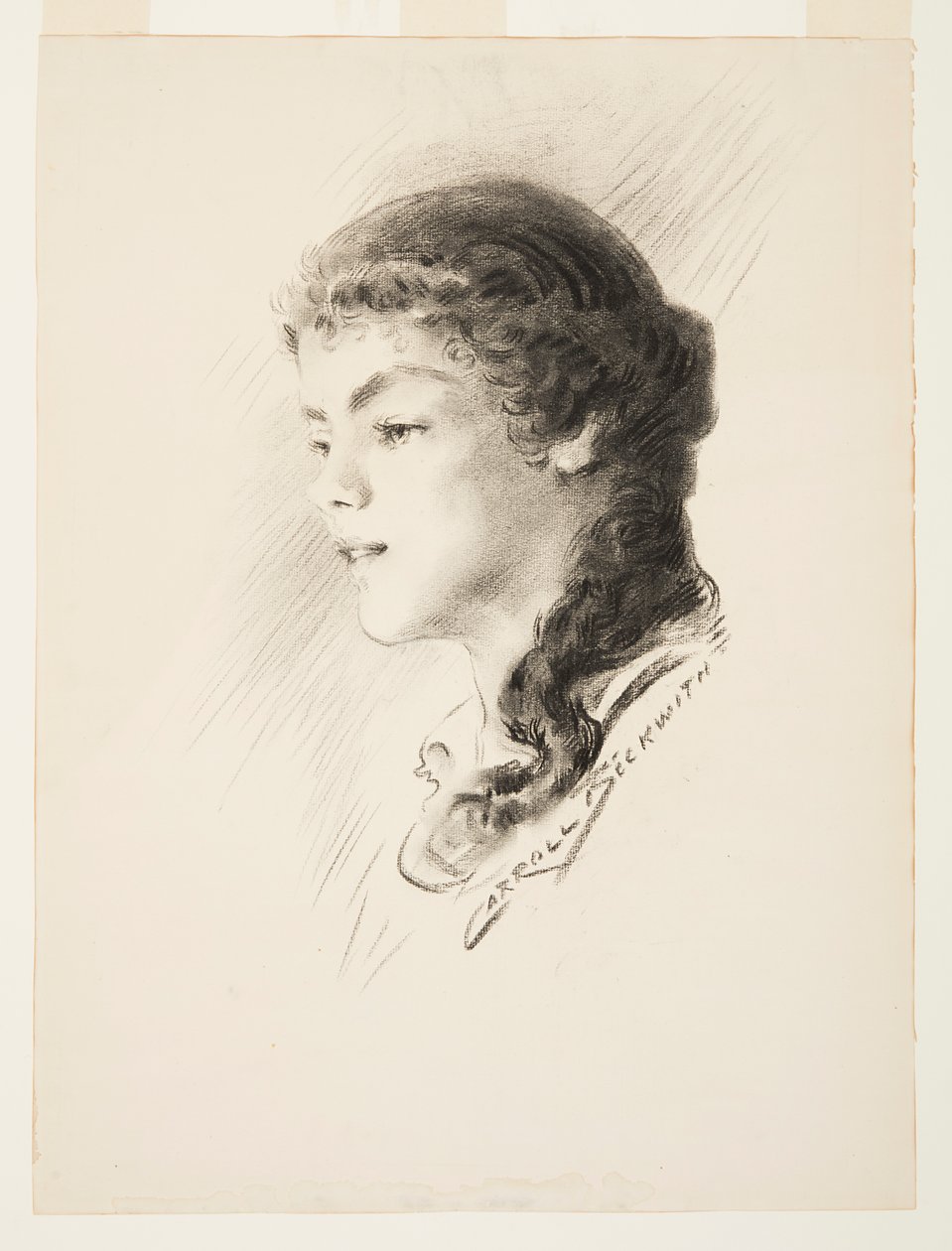 Retrato, possivelmente Elizabeth Vail de J. Carroll Beckwith