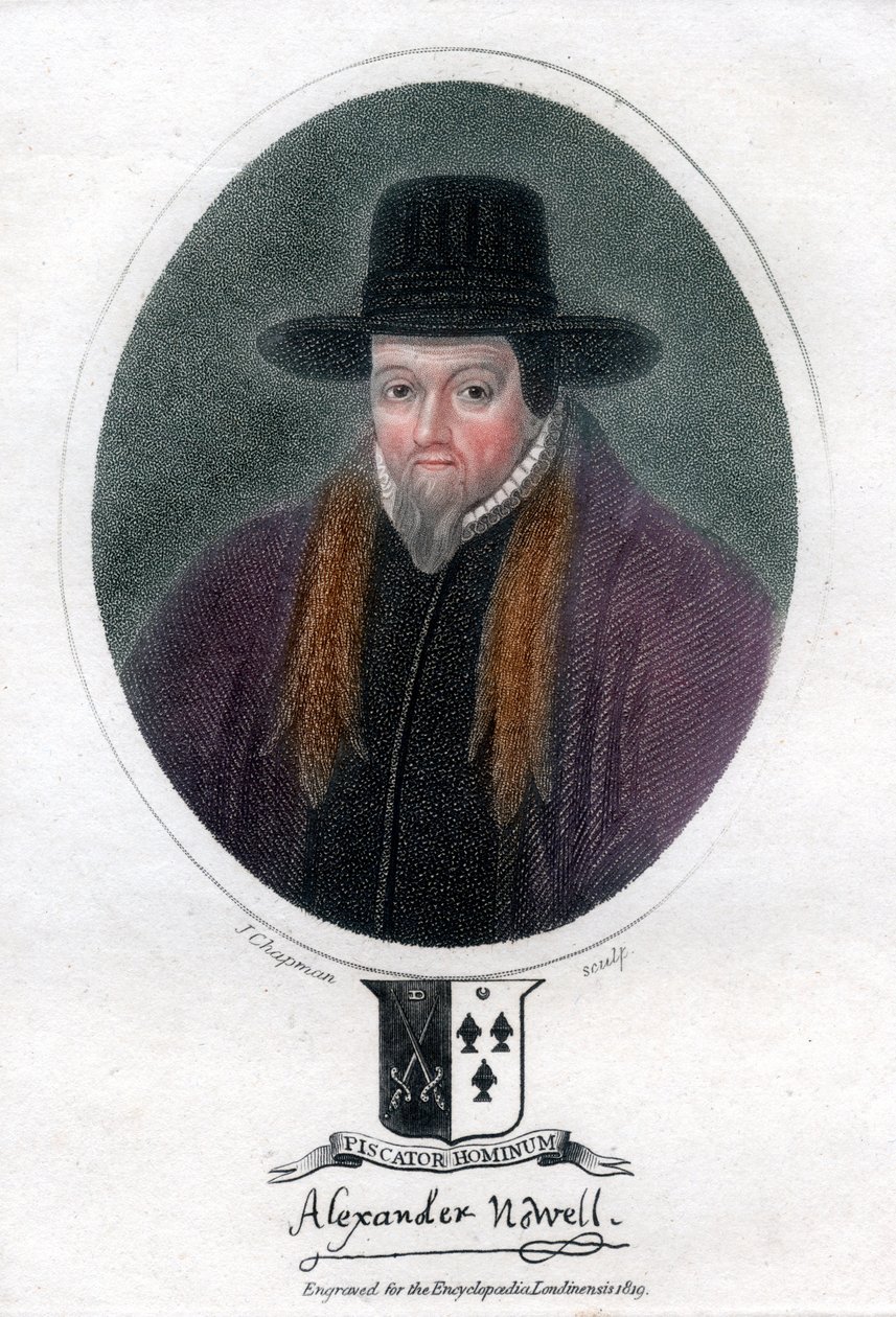Alexander Nowell, clérigo e teólogo inglês, 1819. de J. Chapman