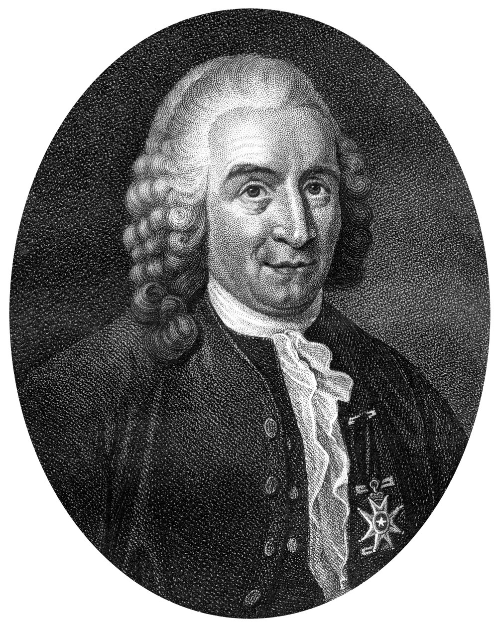 Carolus Linnaeus, botânico sueco do século XVIII, médico e zoólogo, 1812. de J. Chapman