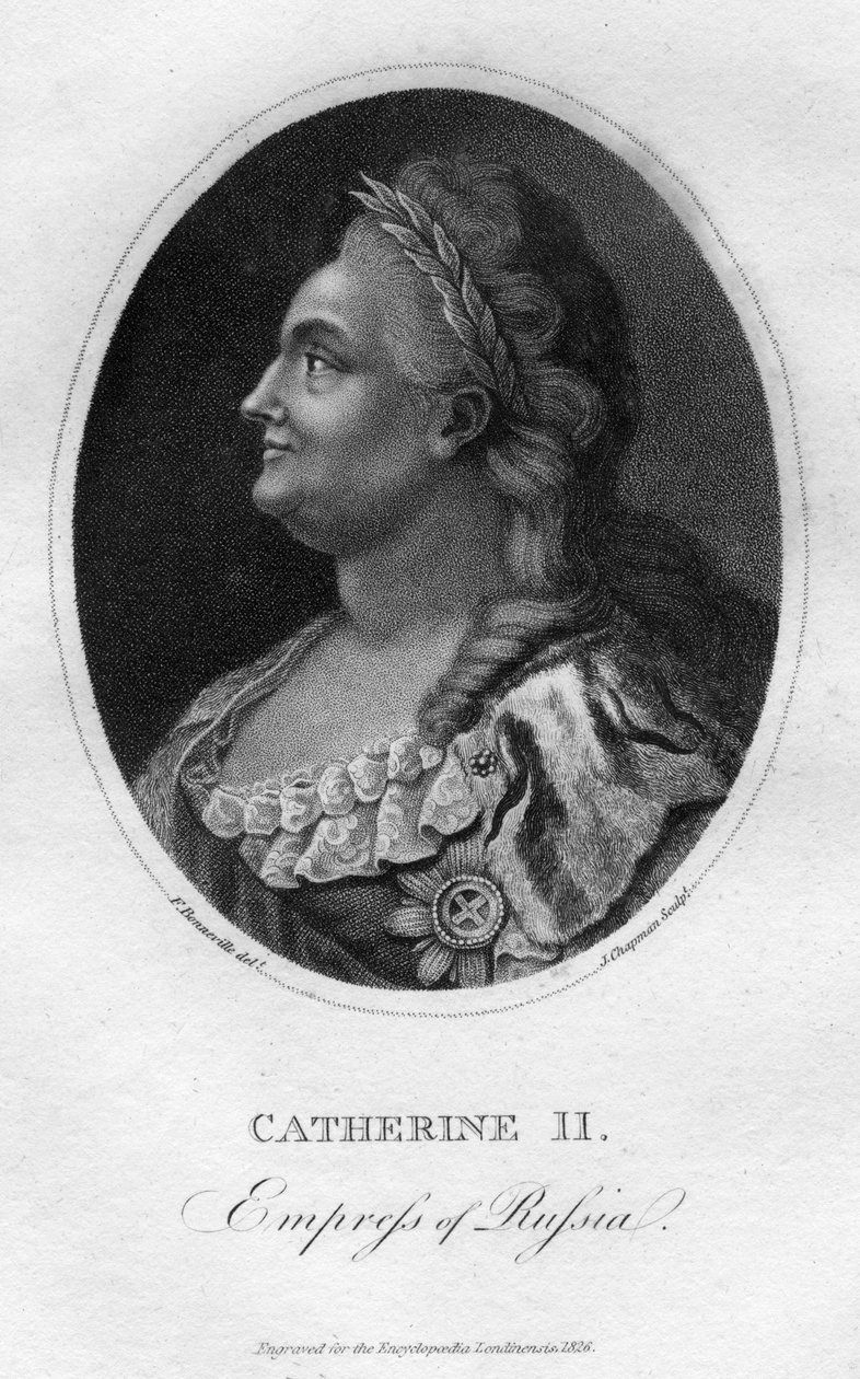 Catarina, a Grande, Imperatriz da Rússia, 1826. de J. Chapman