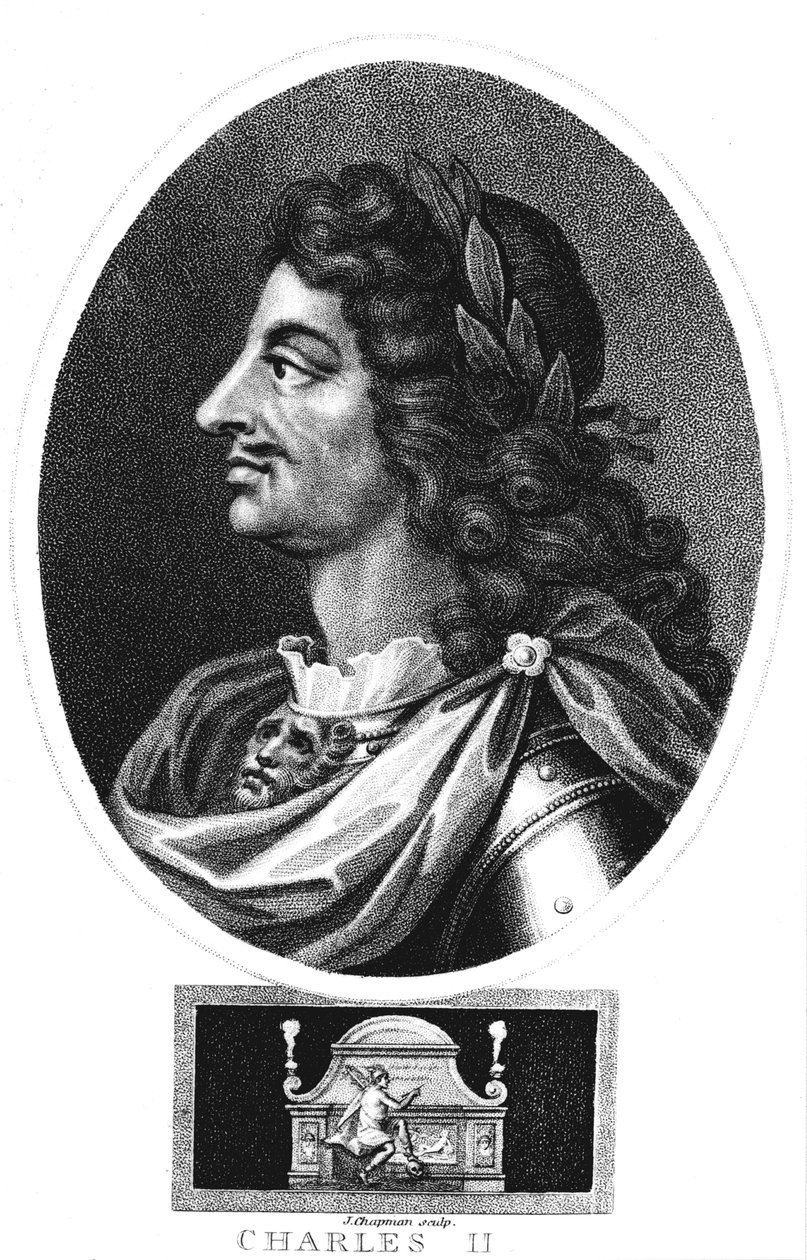 Carlos II, rei da Grã-Bretanha e Irlanda 1660-1685, c1810 de J. Chapman