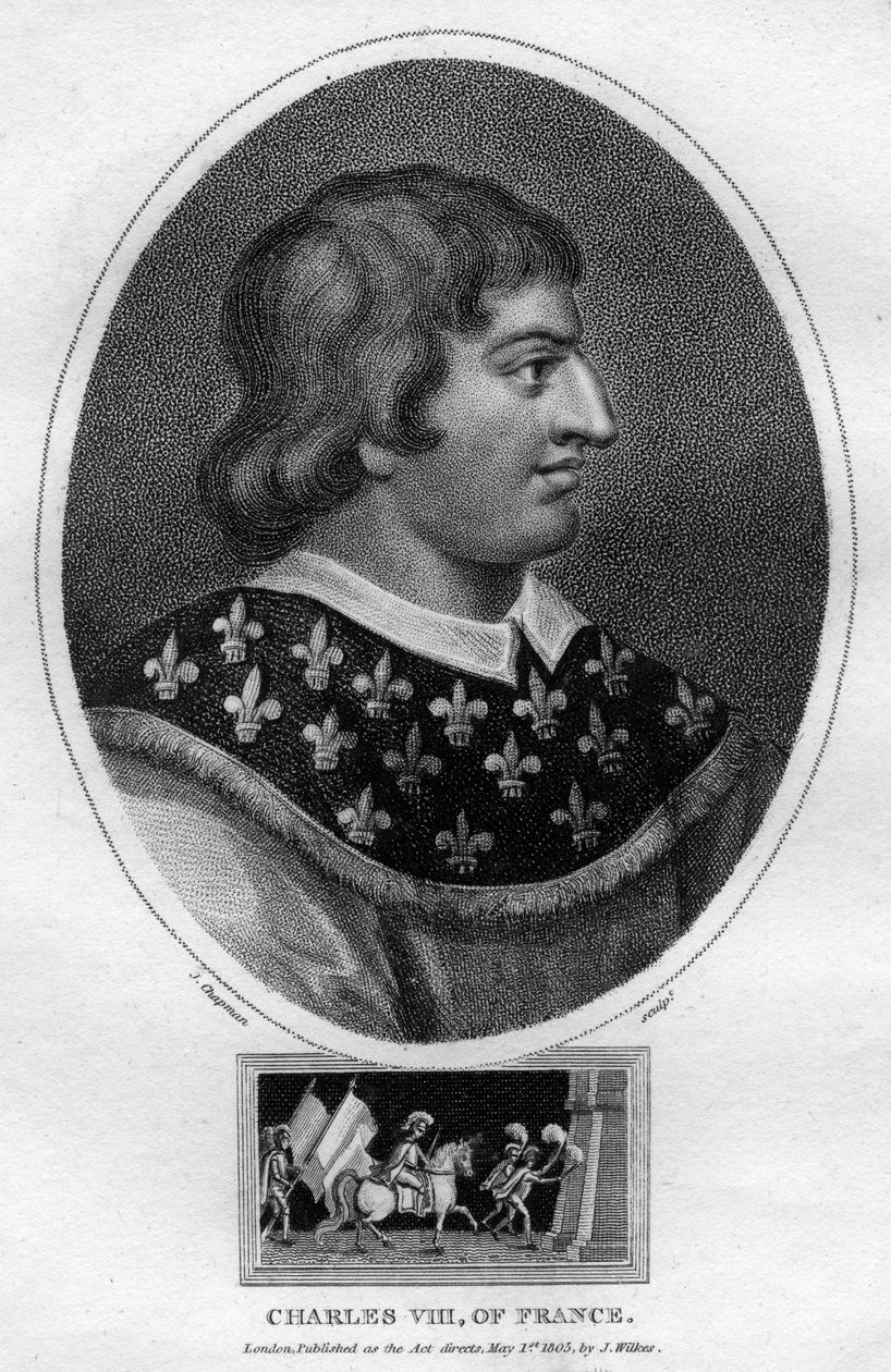 Carlos VIII, rei da França, 1805. de J. Chapman