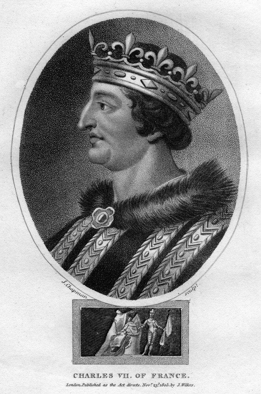 Carlos VII, rei da França, 1805. de J. Chapman