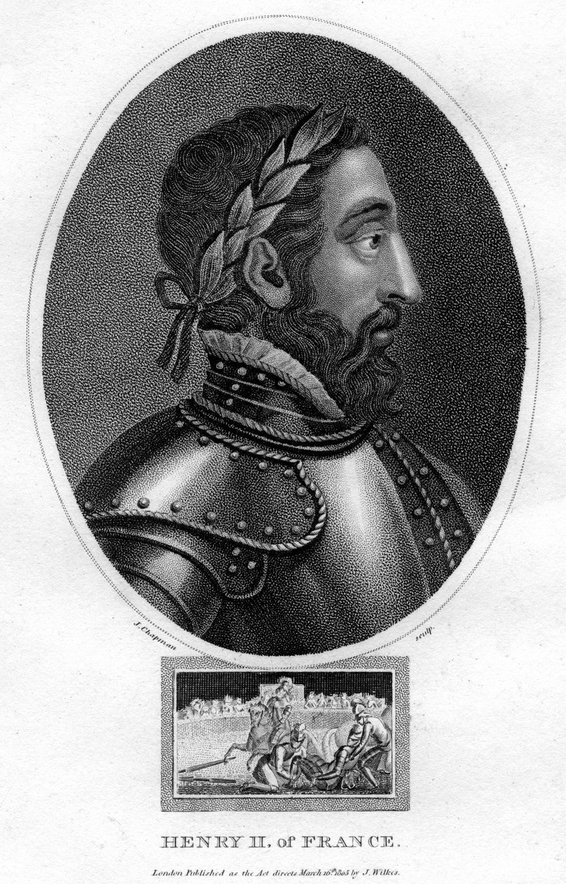 Henrique II, rei da França, 1805. de J. Chapman