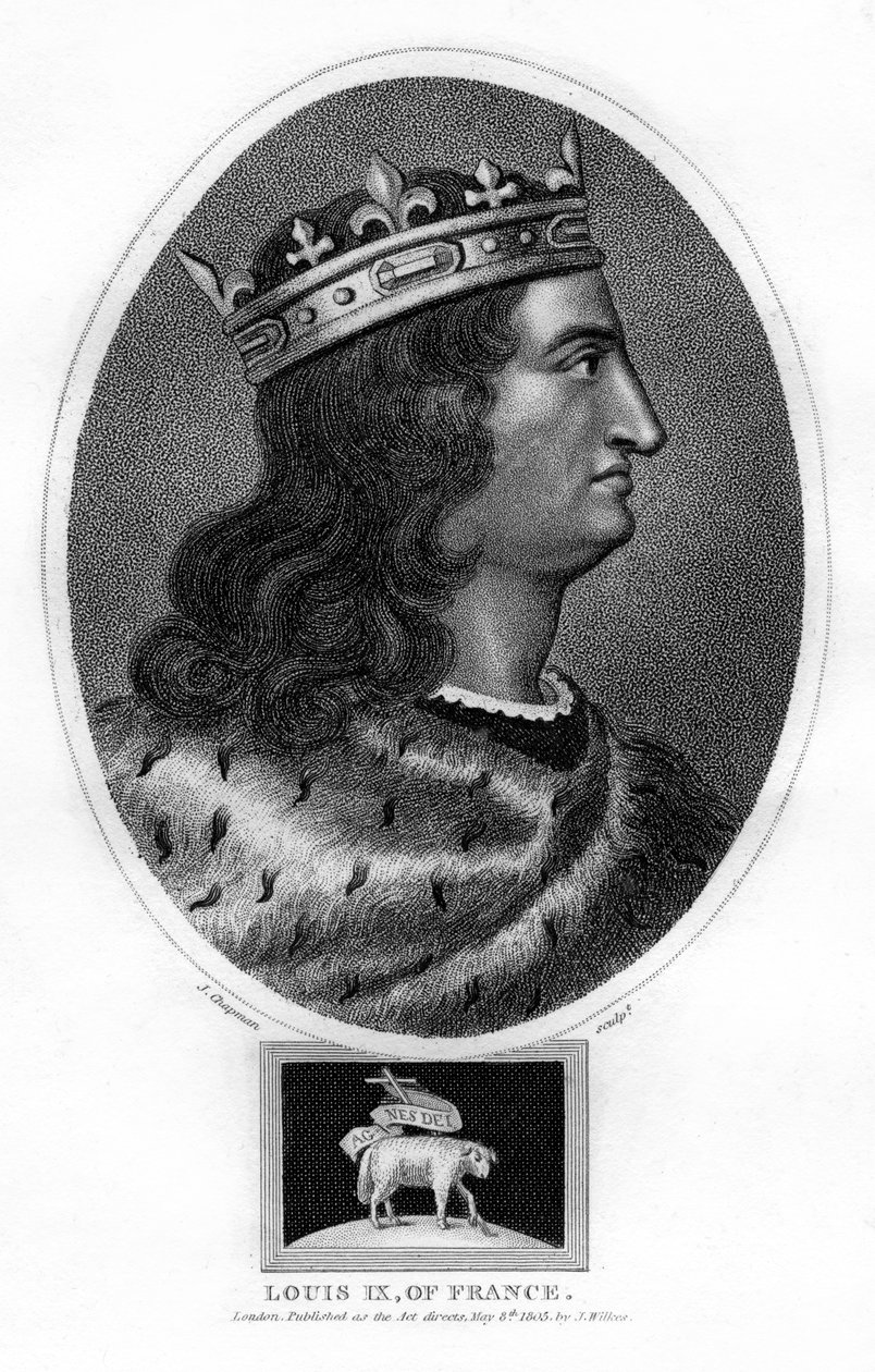 Luís IX, rei da França, 1805. de J. Chapman