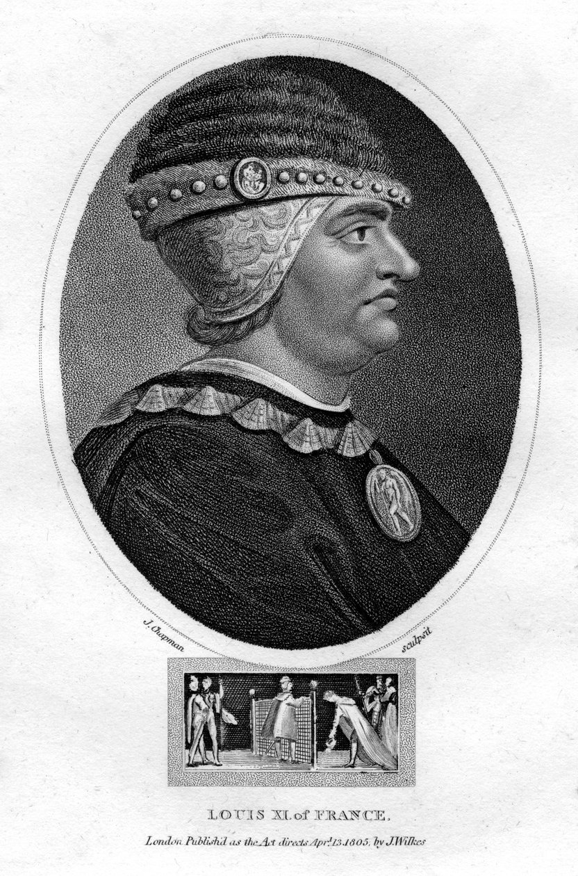 Luís XI, rei da França, 1805. de J. Chapman