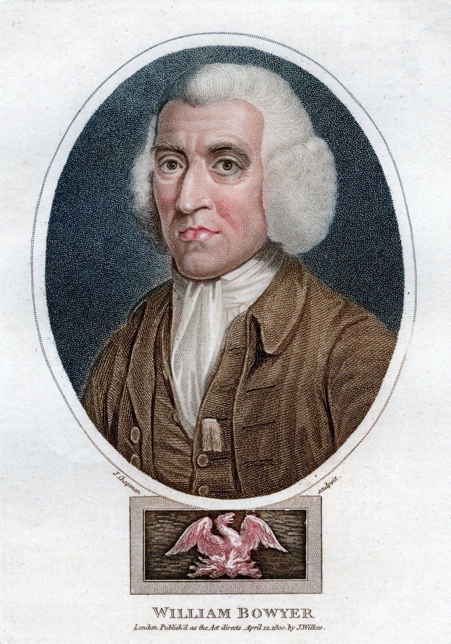 William Bowyer, impressora inglesa do século XVIII e editor de literatura, 1800. de J. Chapman