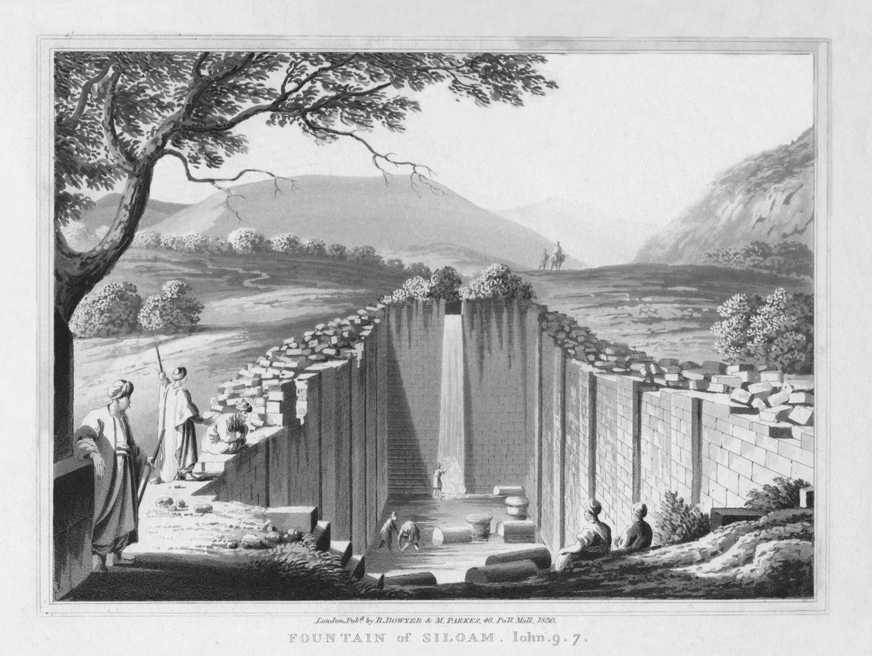 Fonte de Siloé. John. 9.7., 1830 de J. Clarke