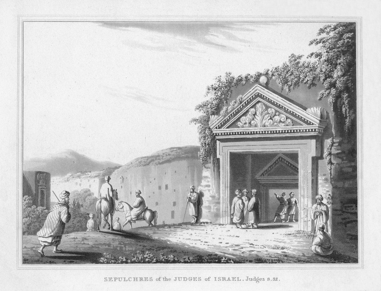 Sepulcros dos juízes de Israel. Juízes 8.32., 1830 de J. Clarke