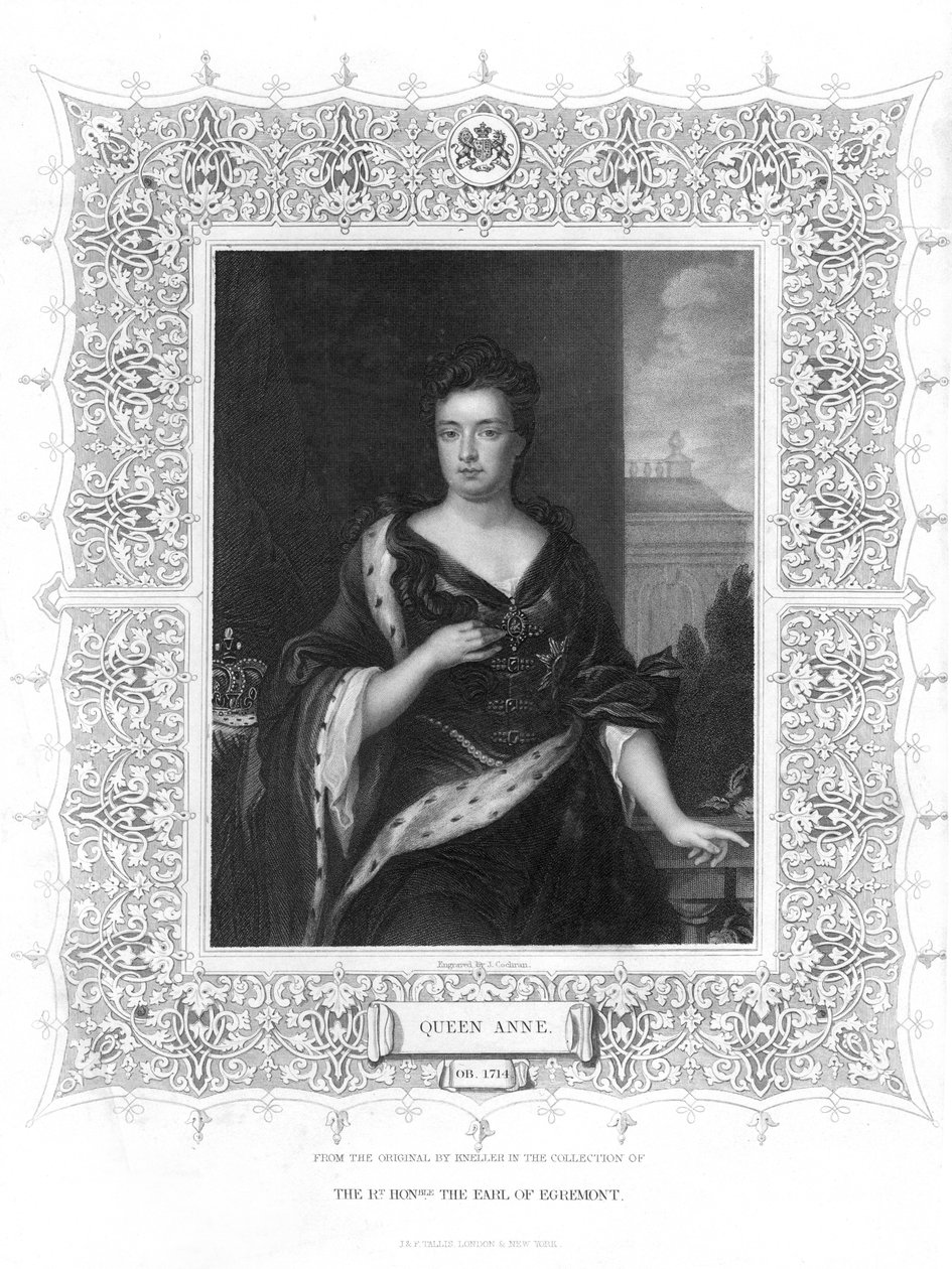Anne, rainha da Grã-Bretanha, século XIX. de J. Cochran