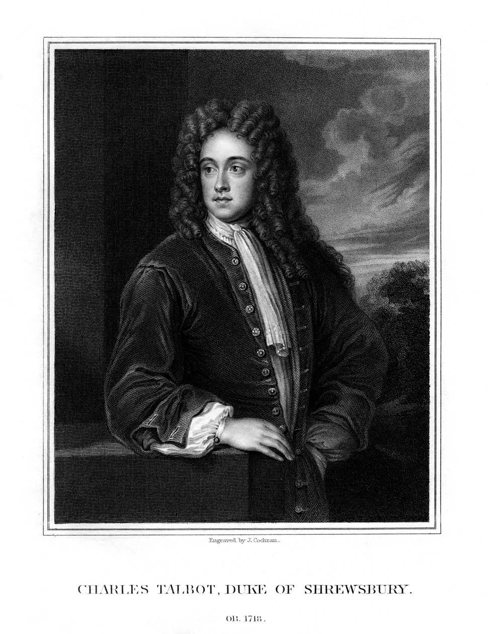 Charles Talbot, 1º duque de Shrewsbury, político britânico, 1831 de J. Cochran