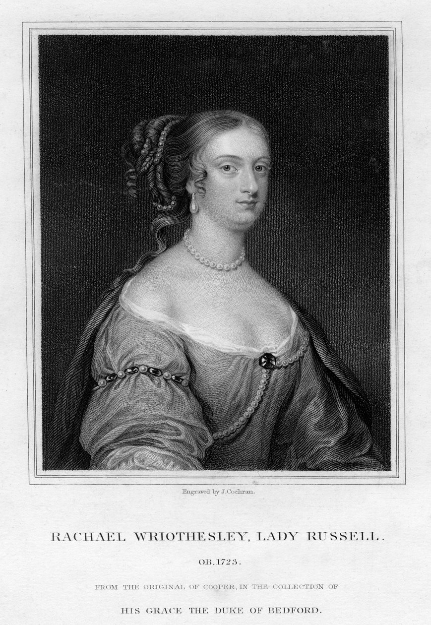 Rachael Wriothesley, Lady Russell, século XIX. de J. Cochran