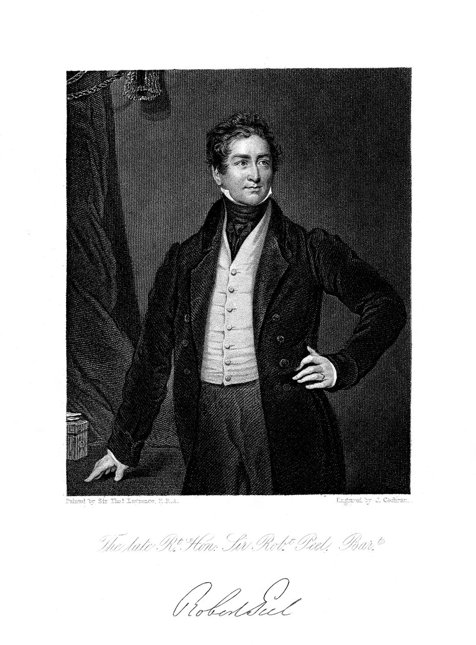 Robert Peel, estadista britânico, século XIX. de J. Cochran